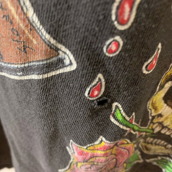 Vintage DISTRESSED 1991 Guns N Roses Illusion Tour Rare T-Shirt OSFA - Picture 9 of 15